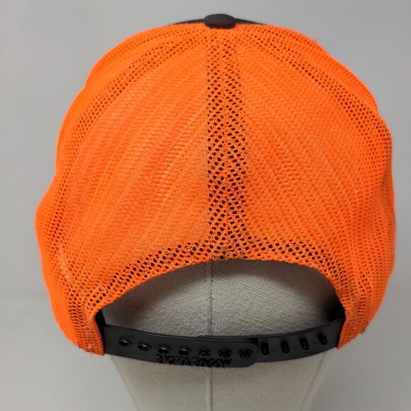 Richardson Men's Snapback Mesh Back Hat Black Orange Imavex Orange Baseball - Picture 5 of 9